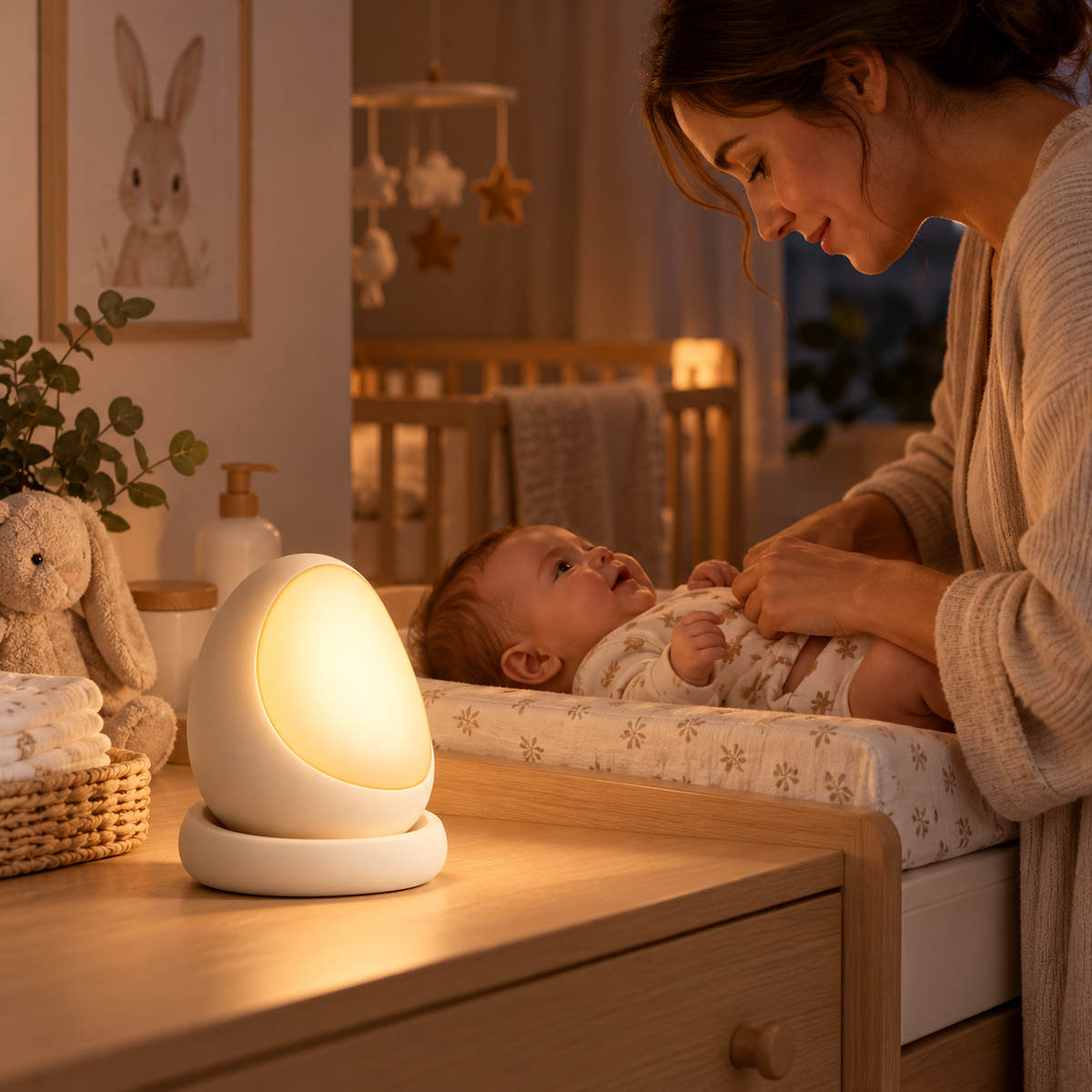 Portable Nursery Night Light ā Soft Warm Glow for Nighttime Feeding & Baby Care
