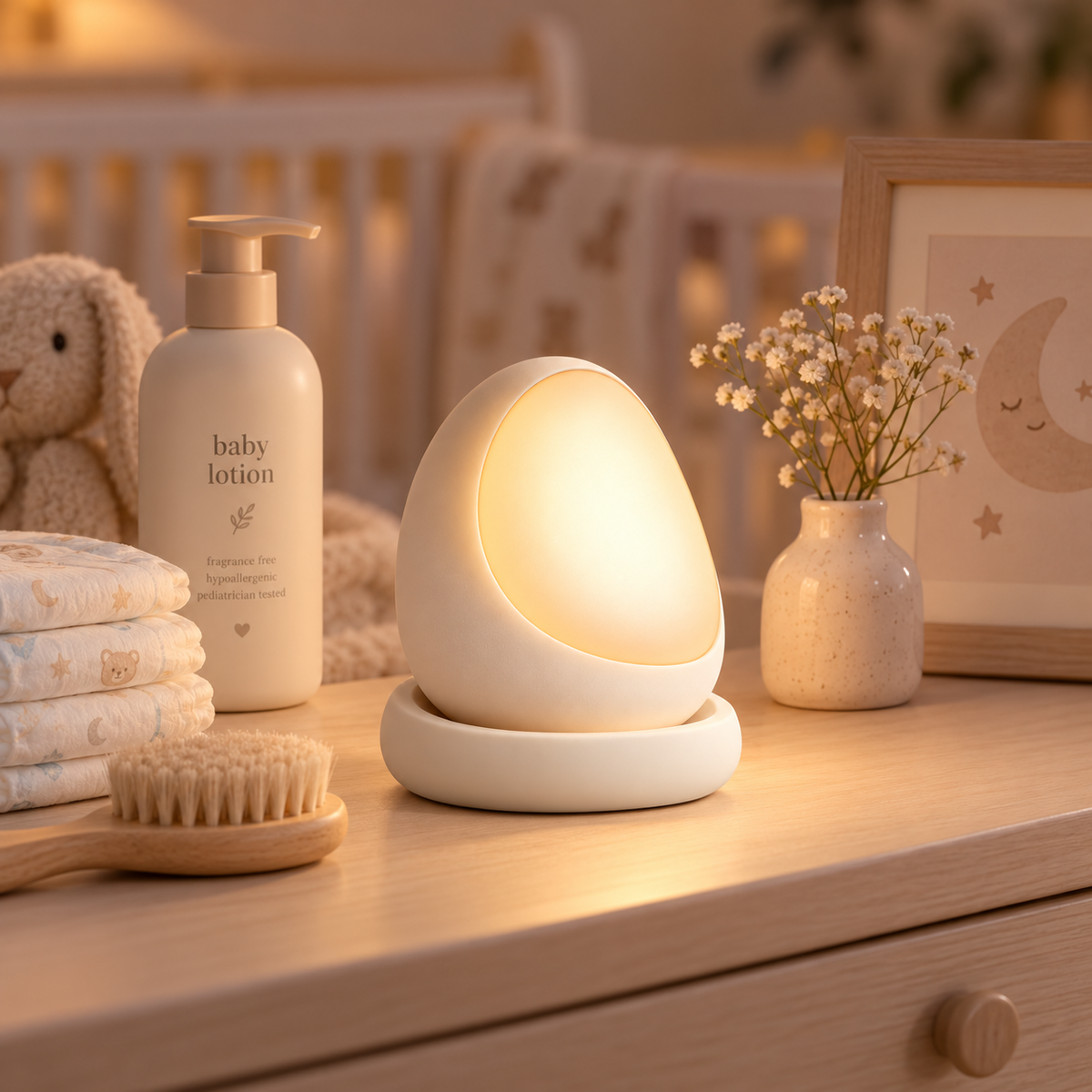 Portable Nursery Night Light ā Soft Warm Glow for Nighttime Feeding & Baby Care
