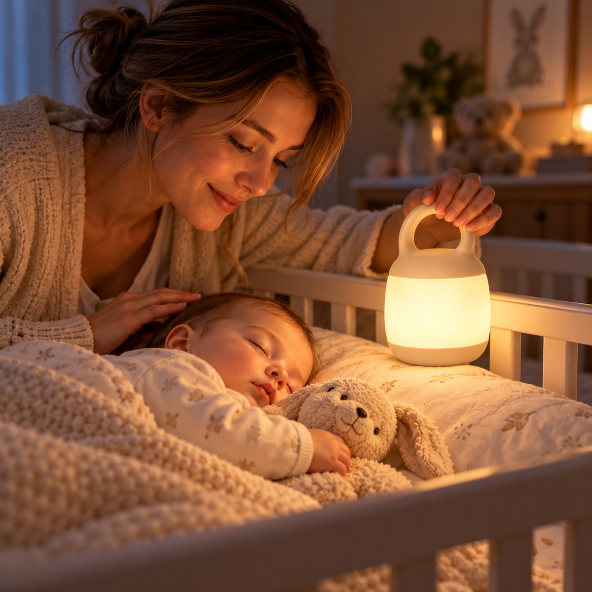 Portable Nursery Night Light ā Soft Warm Glow Lantern for Baby Care
