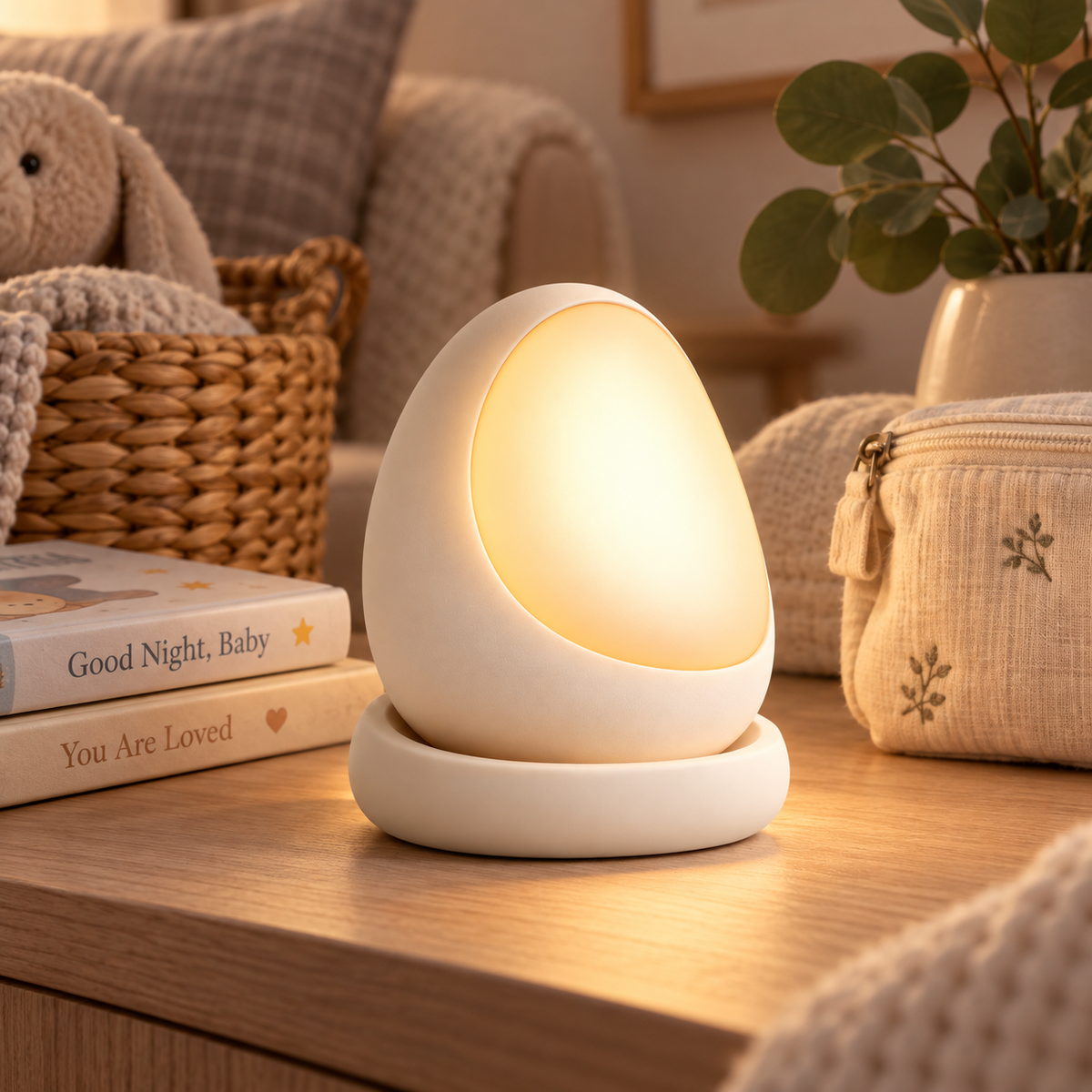 Portable Nursery Night Light – Soft Warm Glow for Nighttime Feeding & Baby Care