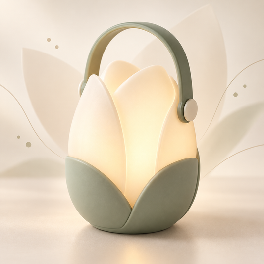 Portable Flower Nursery Night Light – Soft Warm Glow Baby Feeding Lamp