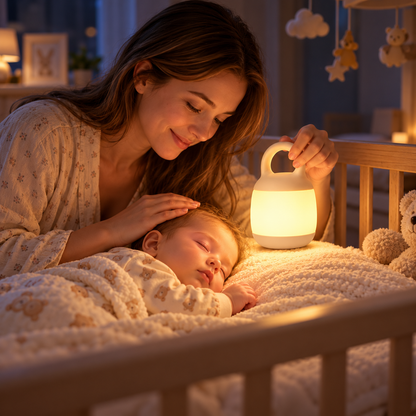 Portable Nursery Night Light – Soft Warm Glow Lantern for Baby Care
