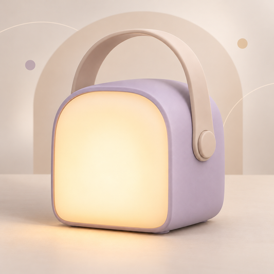 Portable Nursery Night Light – Soft Warm Glow Baby Lamp with Carry Handle
