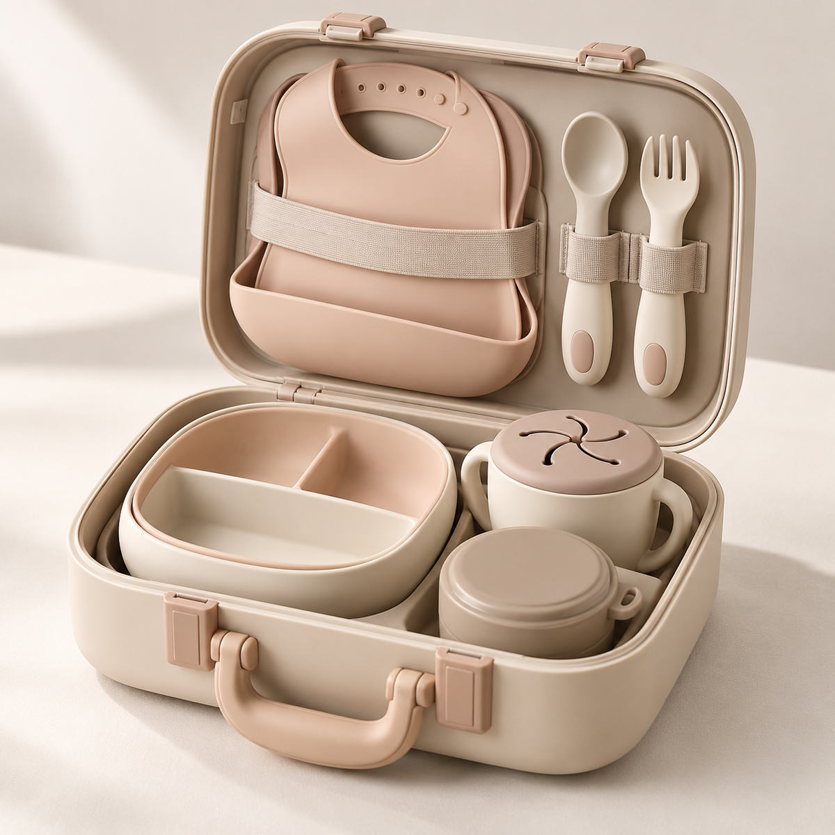 Portable Baby Feeding Suitcase Set – All-in-One Travel Mealtime Kit